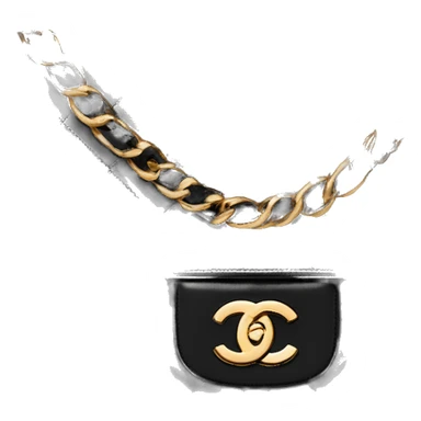 Chanel black Classic flap bag medium with gold hardware sticker