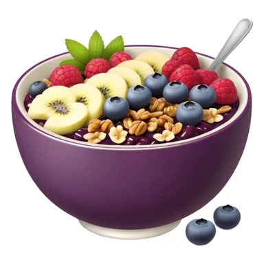 Açaí bowl with granola and fruit toppings  sticker
