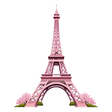 Eiffel Tower with cherry blossoms  sticker