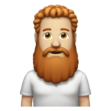 caseoh, man, fat, red hair, long beard, full body sticker
