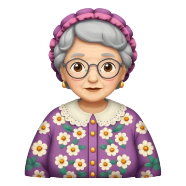 Granny clothes sticker