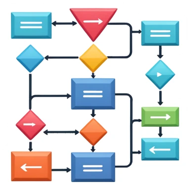 A simple modern flowchart sticker