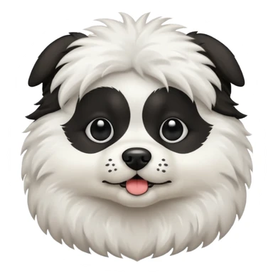 dog white with black face and not hair sticker