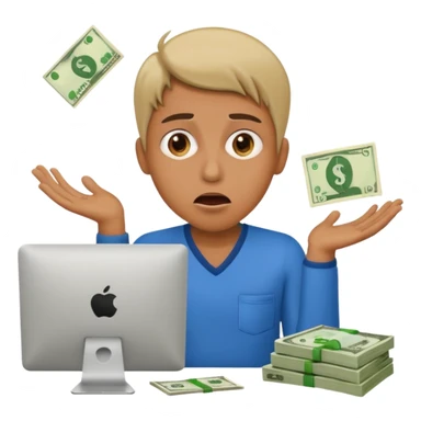 Scammer hacking money sticker