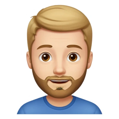 young man with a short beard, happy birthday boy sticker