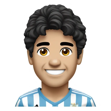 maradona argentina young smile sticker