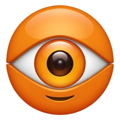 Ojo turco color naranja turco en color naranja sticker