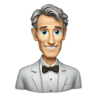 Bill Nye the science guy with  sticker