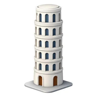 Leaning tower sticker