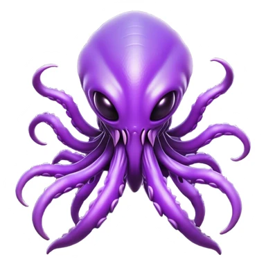 Clash of Clans aesthetic: Cinematic fierce Zerg Alien Emoji, rendered in a 3D vector-style similar to standard emojis with minimal shading and bold, simplified shapes. A compact, isometric, otherworldly creature with insectoid, organic details and subtle, eerie tentacles, softly glowing with a sinister alien charm. Simplified yet unmistakably iconic, highly detailed and consistent, glowing with a soft, spectral radiance and high shine. Stylized with a touch of bio-engineered mischief and a soft glowing outline, capturing the essence of a fearsome extraterrestrial menace with a playful twist! sticker
