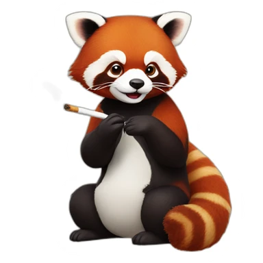 red panda cigarette sticker