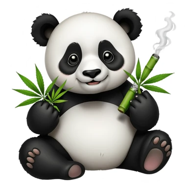Panda fumando hierba sticker