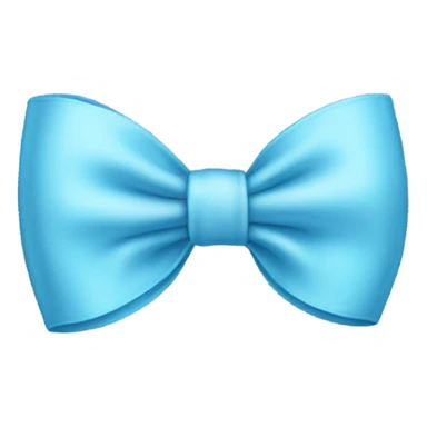 Baby blue bow sticker