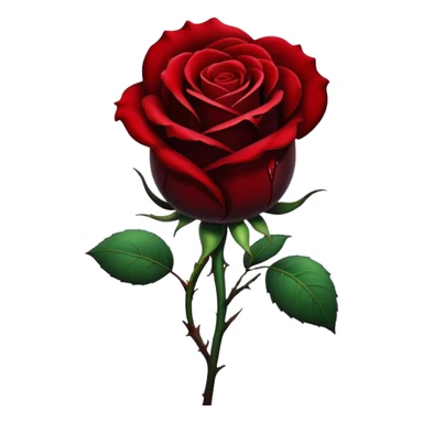 Black Rose with a drop of blood sticker