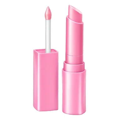 Light Pink sparkly lip gloss tube sticker