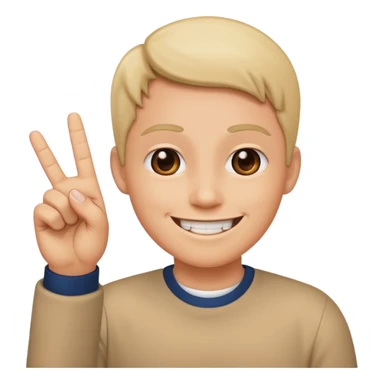 A smile 😊 but with two fingers flipping you off sticker