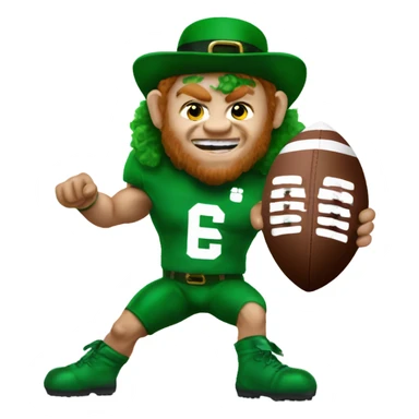 Leprechaun punching an Ohio state football player sticker