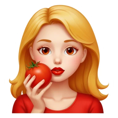 Fille qui fait un bisou a une to mate sticker