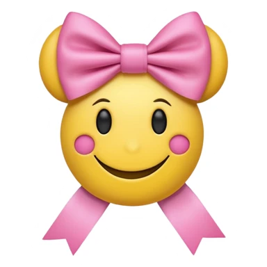 Aesthetic smiley ￼ face ￼ wearing a bow ￼ sticker
