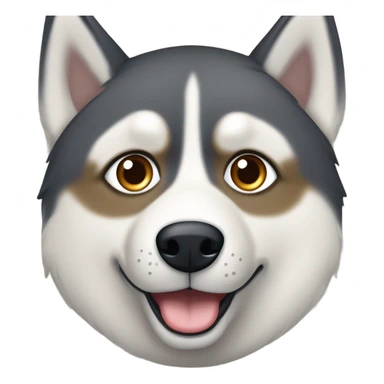 HUSKY roux au yeux marron clair avec du bleu dans l’œil droit   sticker