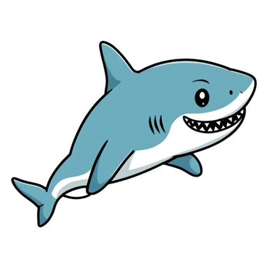 shark wearing a top hat sticker