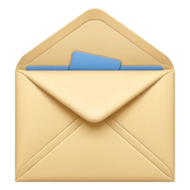 Cream-colored Letter Envelope  sticker