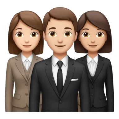 1 man with short hair and 3 veiled women sticker