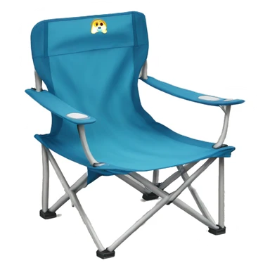 blue folding camp chair sticker