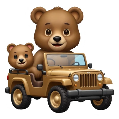 Bear on jeep sticker