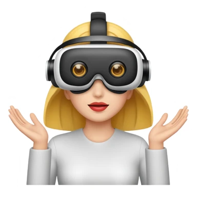 VR wearing woman sticker