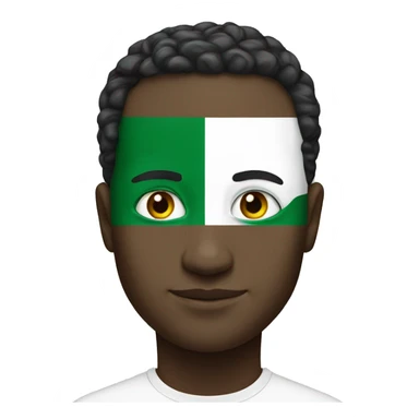 nigeria flag white man sticker