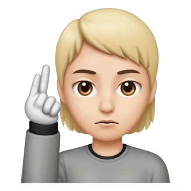 eye roll middle finger sticker