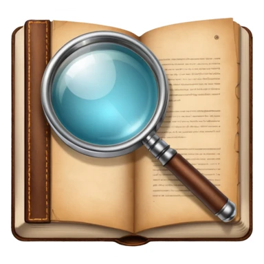 Magnifying glass with a book sticker