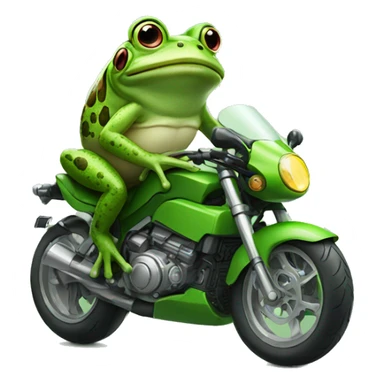 Frog with specs on motorbike sticker