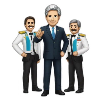 javier milei con la banda presidencial de argentina sticker