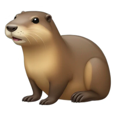Loutre sur Capybara sticker