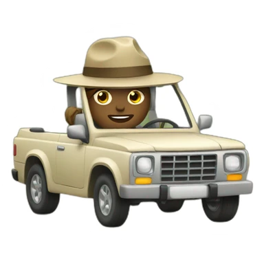 driving a car on safari sticker