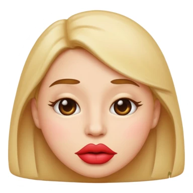 Blowing a kiss regular emoji face sticker