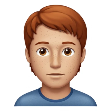 Man with freckles, light skin, brown hair sticker
