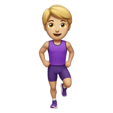 Runner in purple top sticker