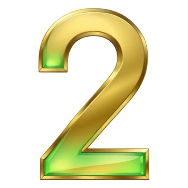 number 7 in golden and green shadows sticker