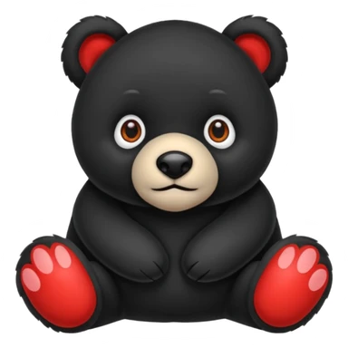 Un osos de peluche negro y que los ojos sean X rojas sticker