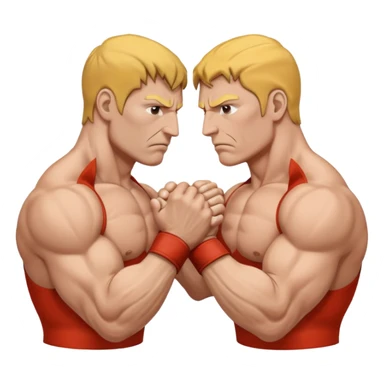 two white hands thumb wrestling sticker