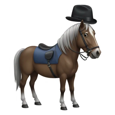 Horse wearing a suit sticker