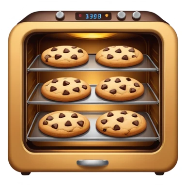 oven with cookies inside sticker