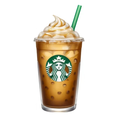 Gold Starbucks iced coffee  sticker