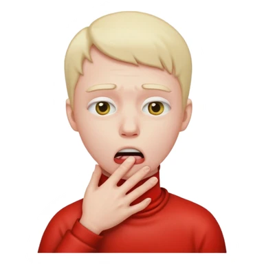 person choking themselves   sticker