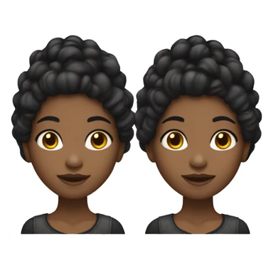 Black girl with black hair and honey blond tips sticker
