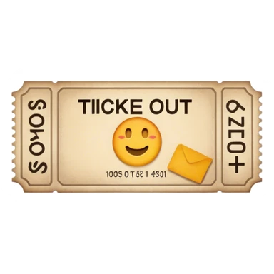 Sold out ticket sticker