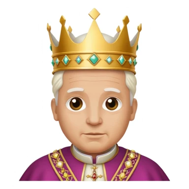pope royal crown sticker